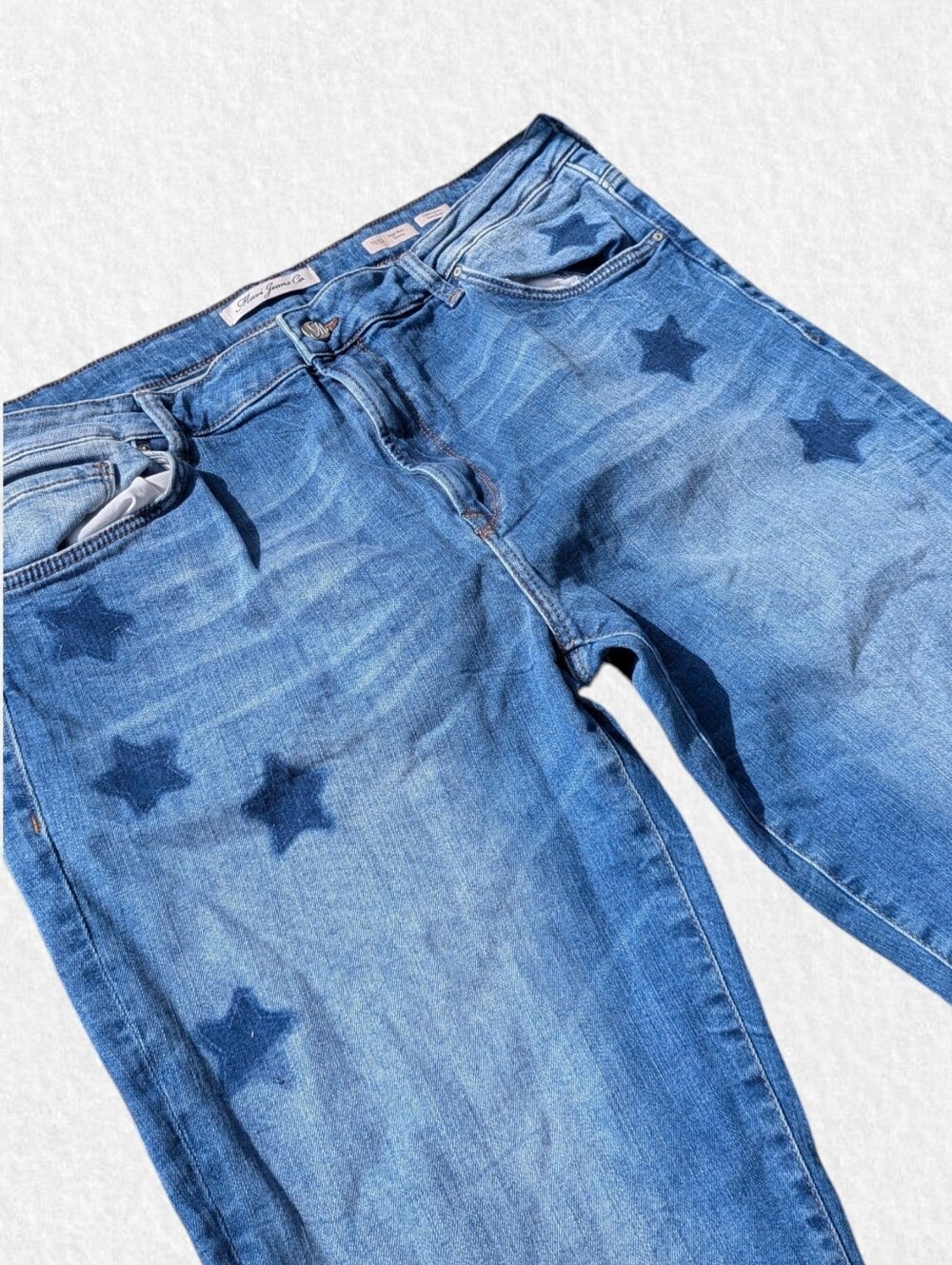 Mavi Women’s Star-Print Plus Size 18 TALL: Blue High Rise Skinny Jeans - Picture 4 of 8